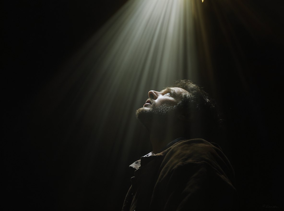 Bearded Man in Dramatic Light